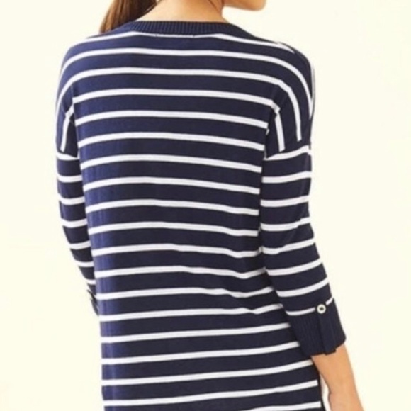 Lilly Pulitzer Faraway Navy Moonlight Sweater - Picture 2 of 2